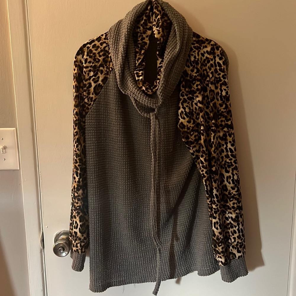 Waffle knit sweater